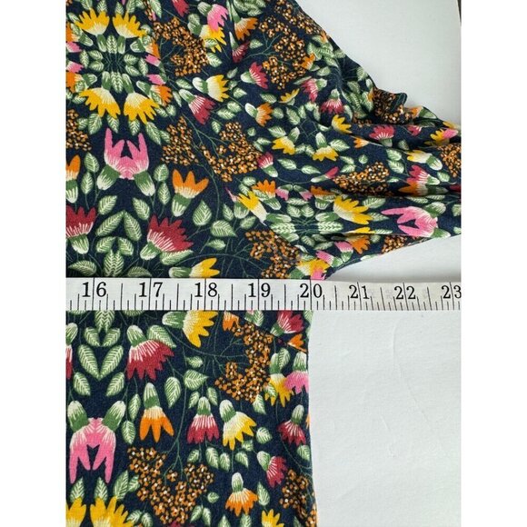 Matilda Jane Moments With You At The Pumpkin Patch Top SM Multicolor Floral EUC - Picture 5 of 8